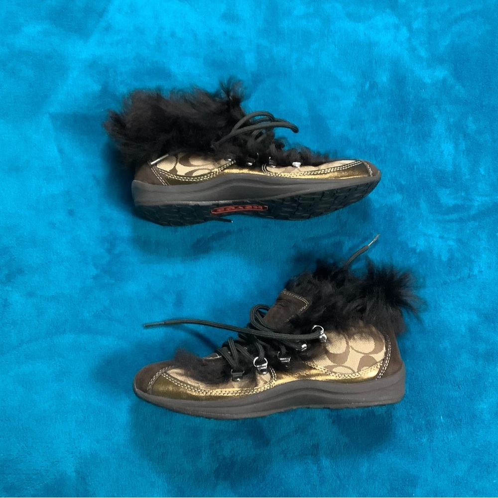 COACH Colette Vintage High Top Sneakers Short Boots - Picture 2 of 11